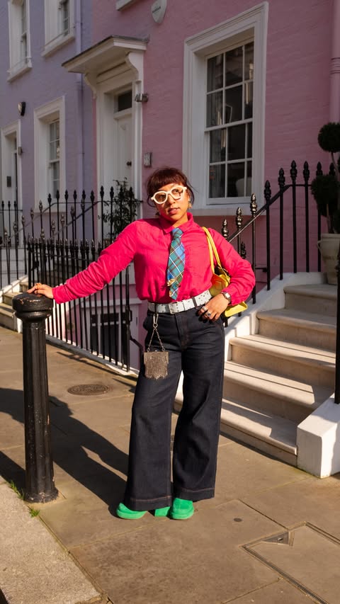 Instagram post by @izzy_manuel for FatFace. Caption reads: [...] Colourful outfits all the way!!🌷with....