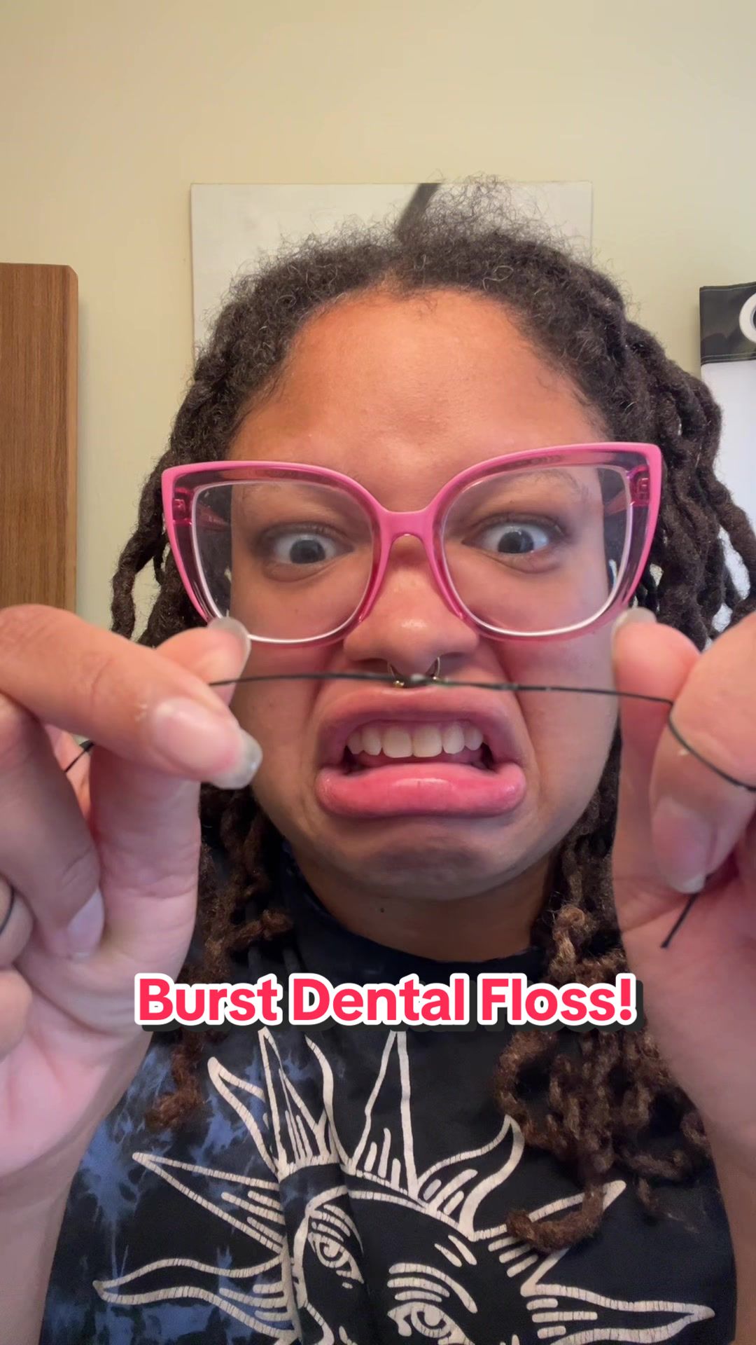 TikTok post by @daniellecavv for Burst Oral Care. Caption reads: Replying to @C H E L S E A So Gross! But that’s....
