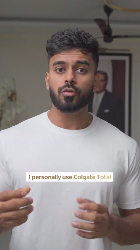 Instagram post by @theathleticindian for Colgate. Caption reads: [...] so do check the reel. I personally use....