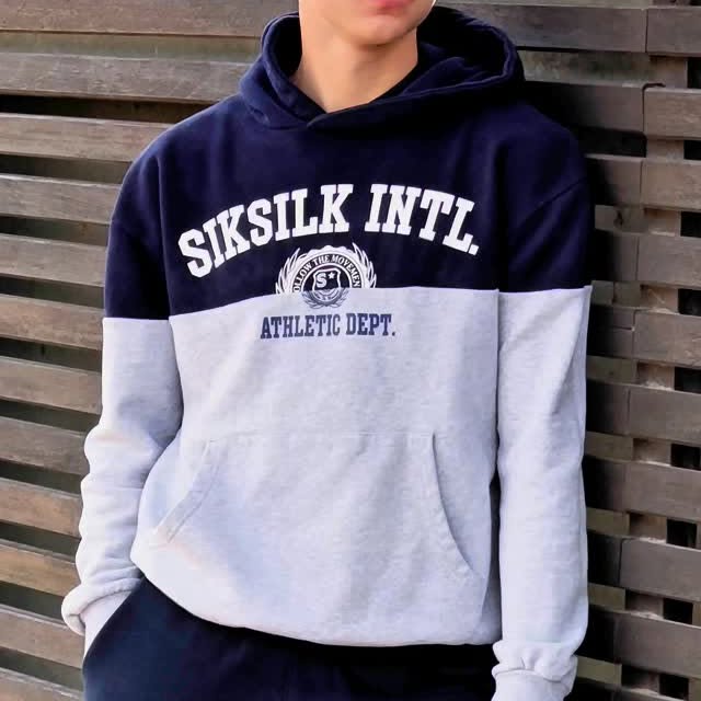 Instagram post by @deniskozhukhovofficial for SIKSILK. Caption reads: #backstage December 2024 with....