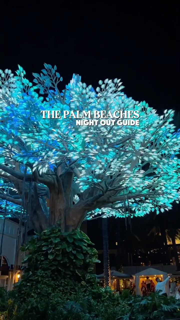 Instagram post by @explorewithgg for The Palm Beaches. Caption reads: Here’s how to spend the perfect night out in....