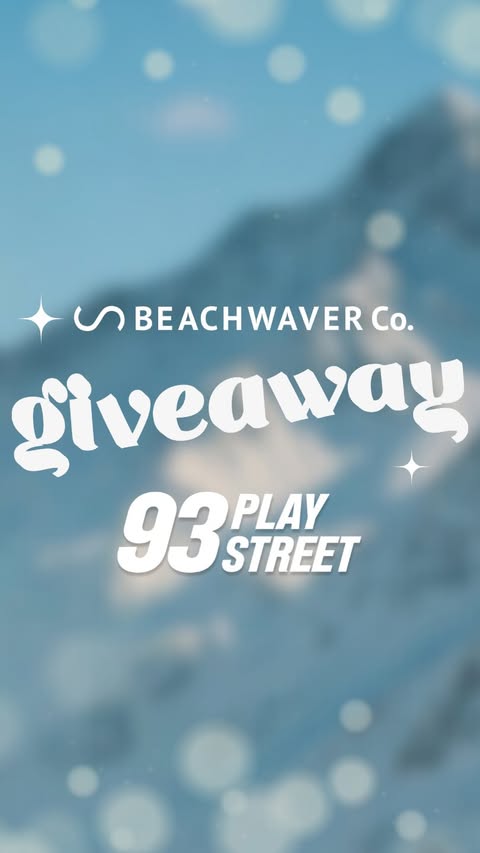 Instagram post by @93playstreet for Beachwaver. Caption reads: (Giveaway closed + winner has been....