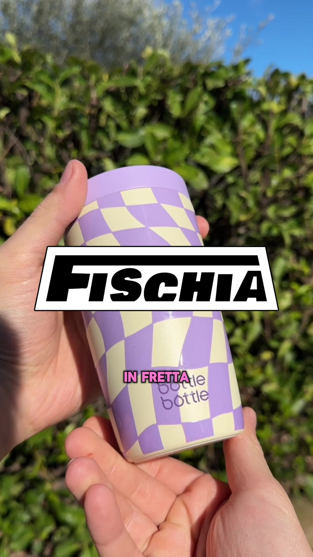 TikTok post by @fischiapodcast for BOTTLE BOTTLE. Caption reads: [...] TERMICA DA 350ml SUPER FUNZIONALE.....