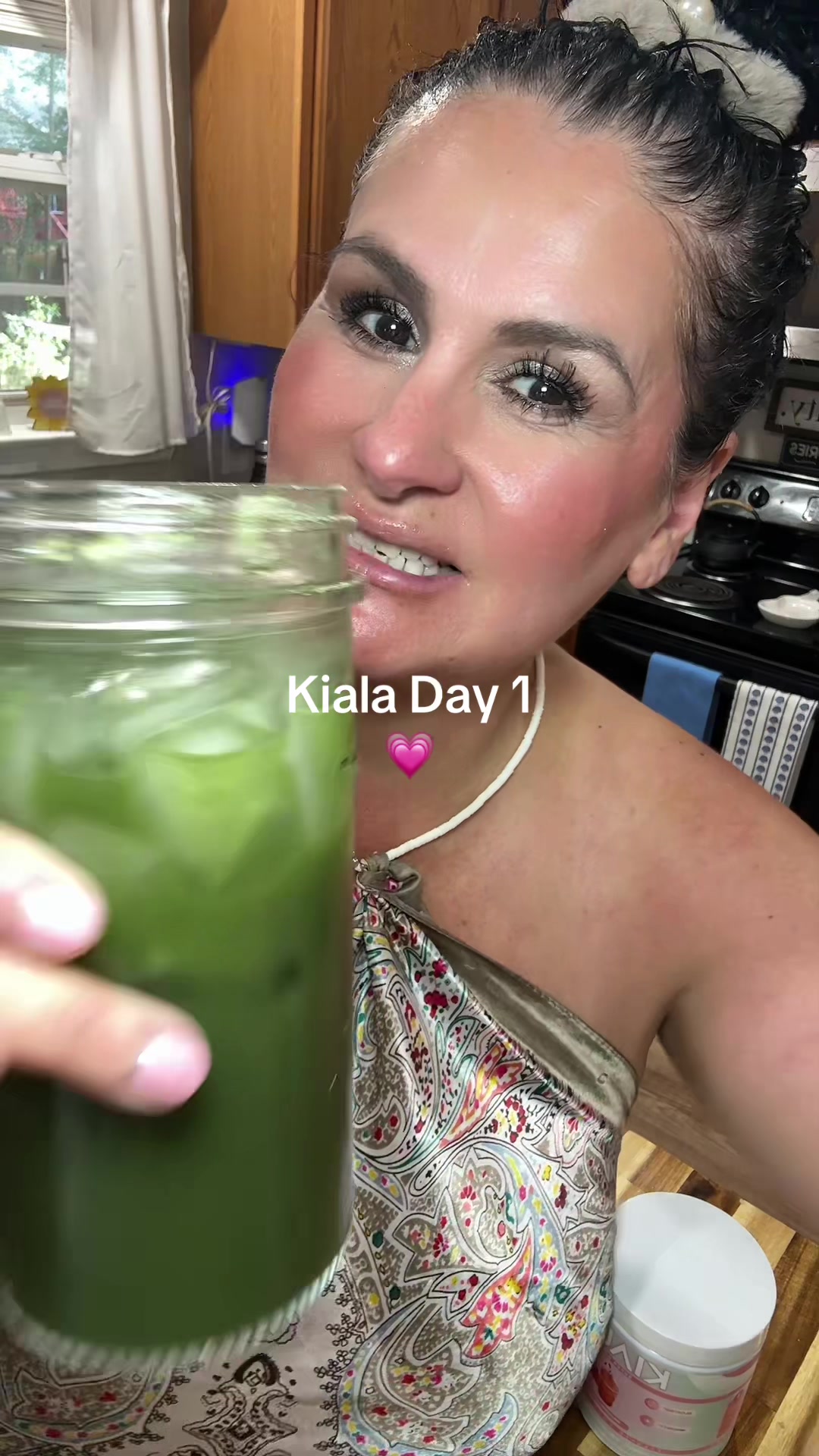 TikTok post by @xoxomabes for Kiala Nutrition. Caption reads: Today is Day 1, on my @kialanutrition journey! 💗....