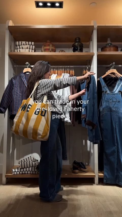 Instagram post by @caro__beth for FAHERTY. Caption reads: [...] cleaning AND a closet refresh?! yes plz....