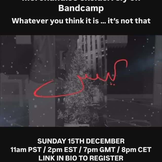 Instagram post by @yasiinbey for Bandcamp. Caption reads: YASIIN BEY’s MONEY CHRISTMAS LIVE STREAM TODAY AT....