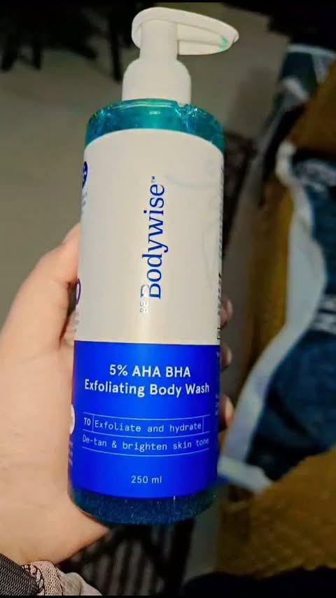 Instagram post by @shruti.radheradhe for Be Bodywise. Caption reads: ✨ Smooth, soft & refreshed skin with Bodywise AHA....