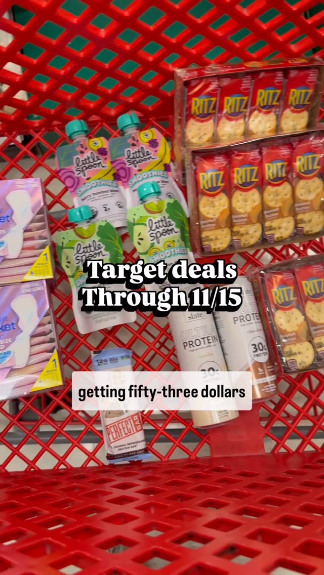 Instagram post by @amber.coupons for Fetch. Caption reads: Target Cheapies and freebies this week through....