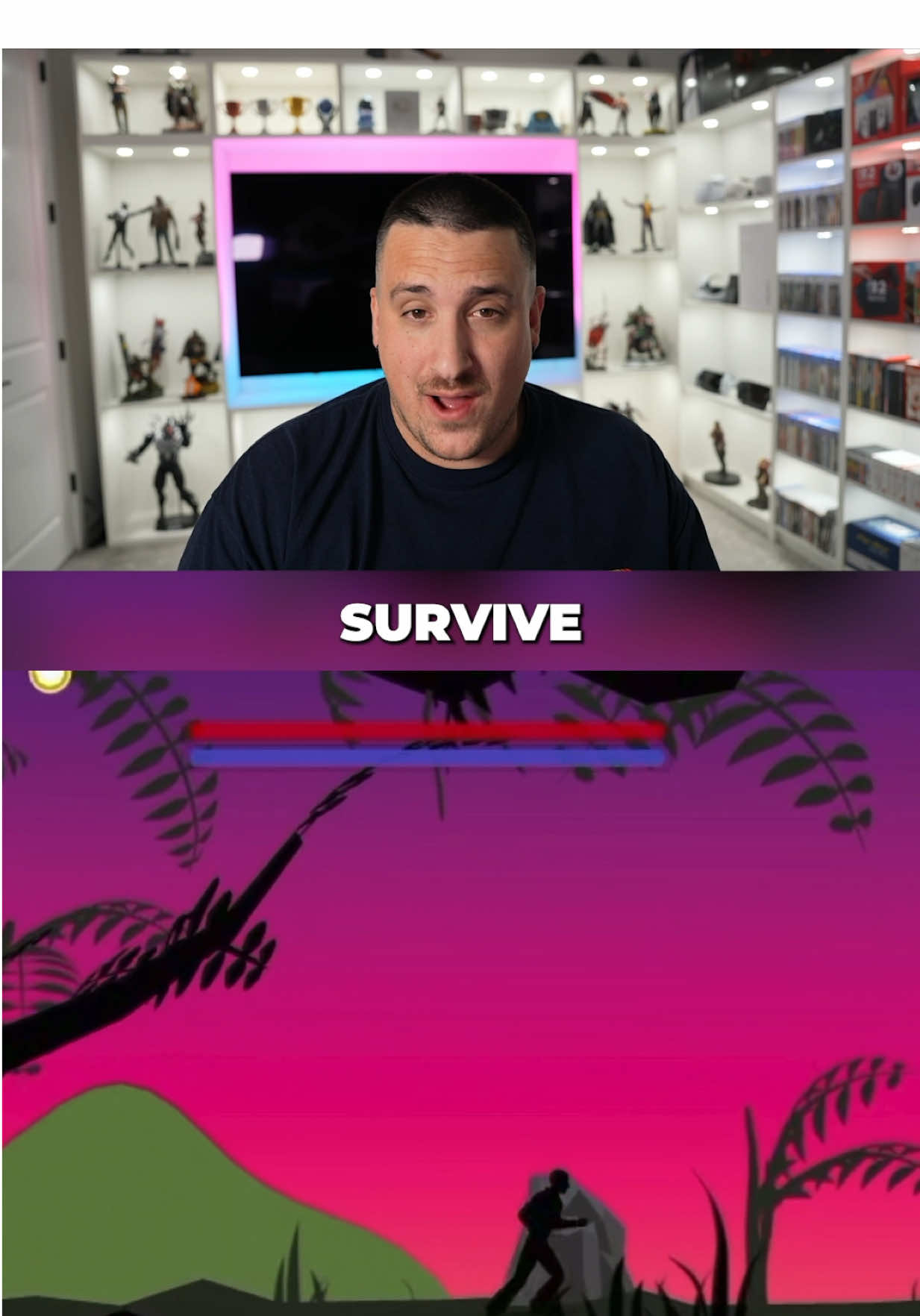 TikTok post by @rapidreacts for Meta Quest. Caption reads: [...] Long Can You Survive in Spaced Out?! @Meta....