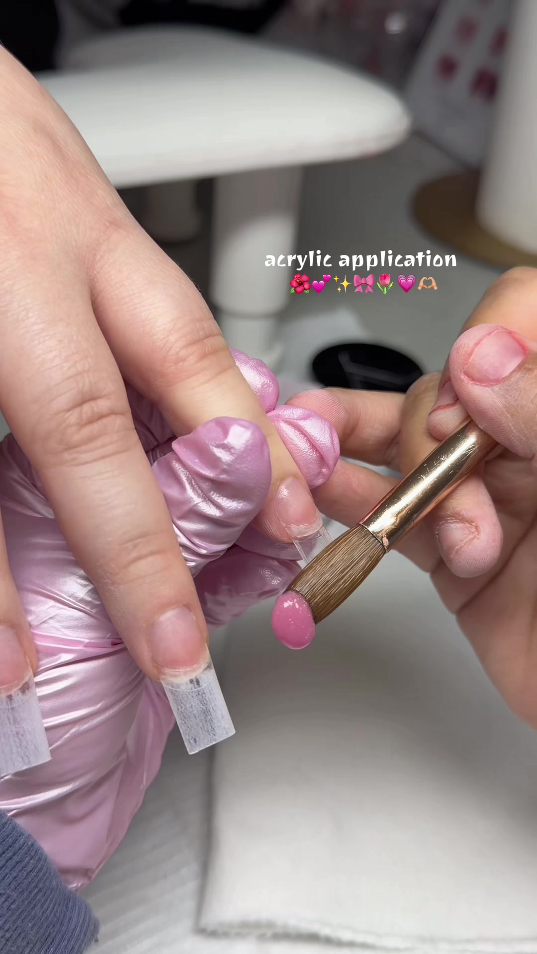 TikTok post by @nailsssbynancy for VBeautyPure. Caption reads: I 💗 this acrylic @vbeautypure dc: nancy11 :)....