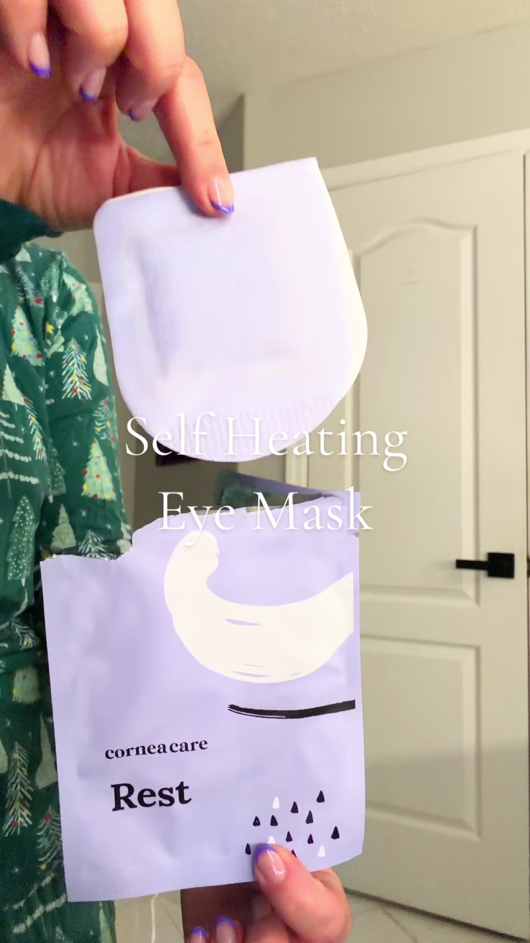 TikTok post by @brittdale8 for CorneaCare. Caption reads: [...] #eyestrainrelief #selfheatingeyemask....