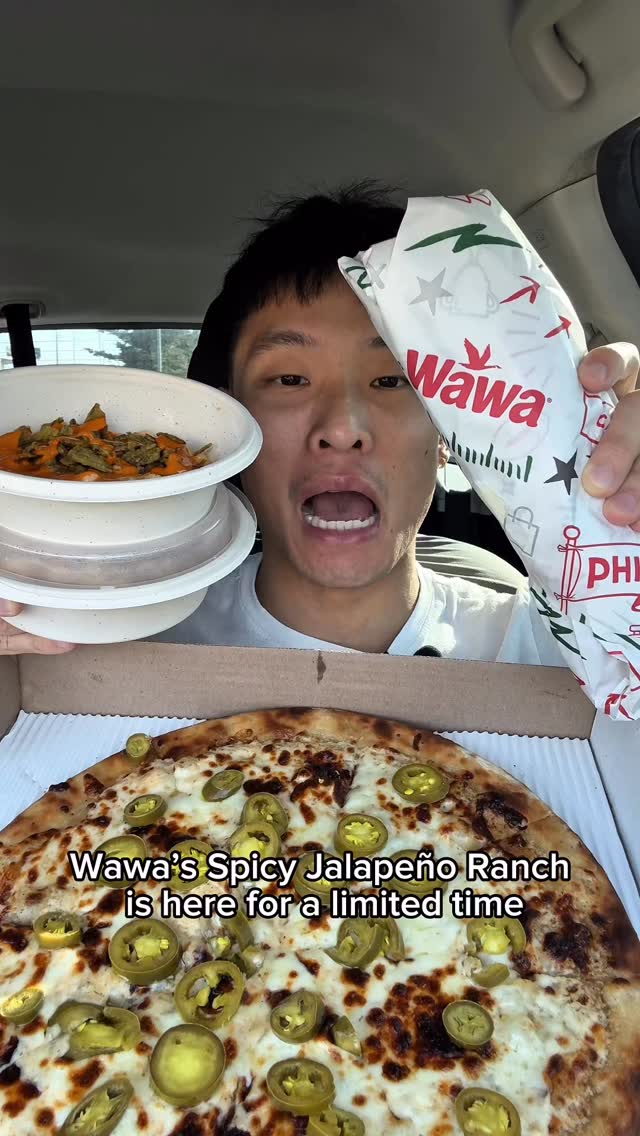 Instagram post by @shhhhimeating1 for Wawa. Caption reads: #ad Wawa’s spicy jalapeño ranch is only available....