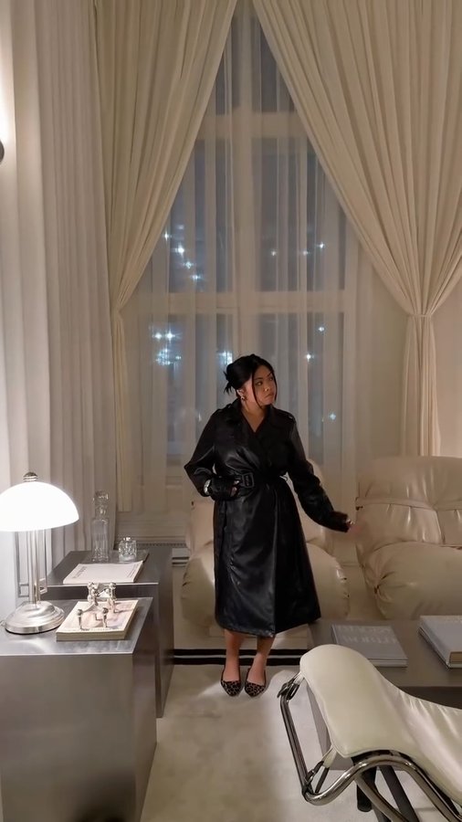 Instagram post by @yzabelachas for Winners. Caption reads: minimal and chic festive outfit looks with....