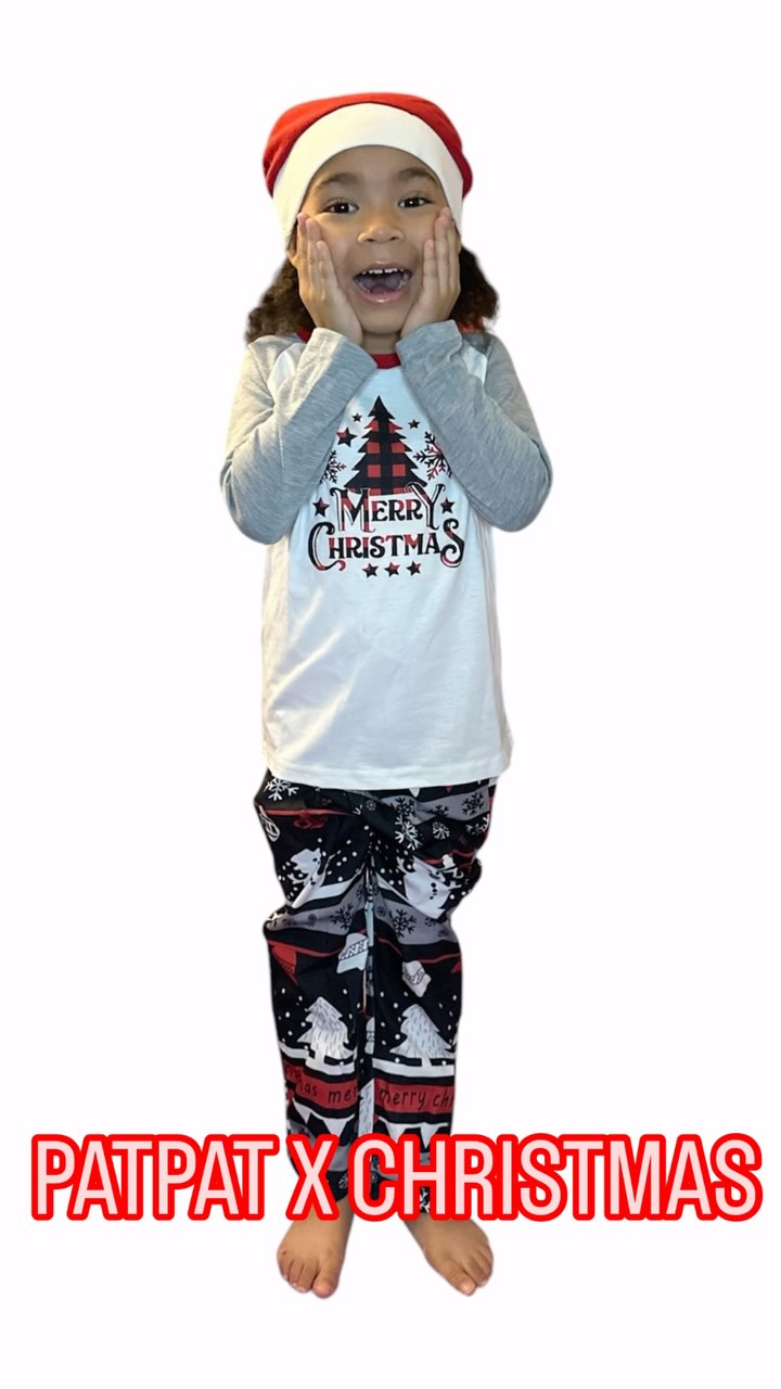 Instagram post by @cutebabiieess for PatPat. Caption reads: It’s time 
For Christmas 🎄 

Pajama....