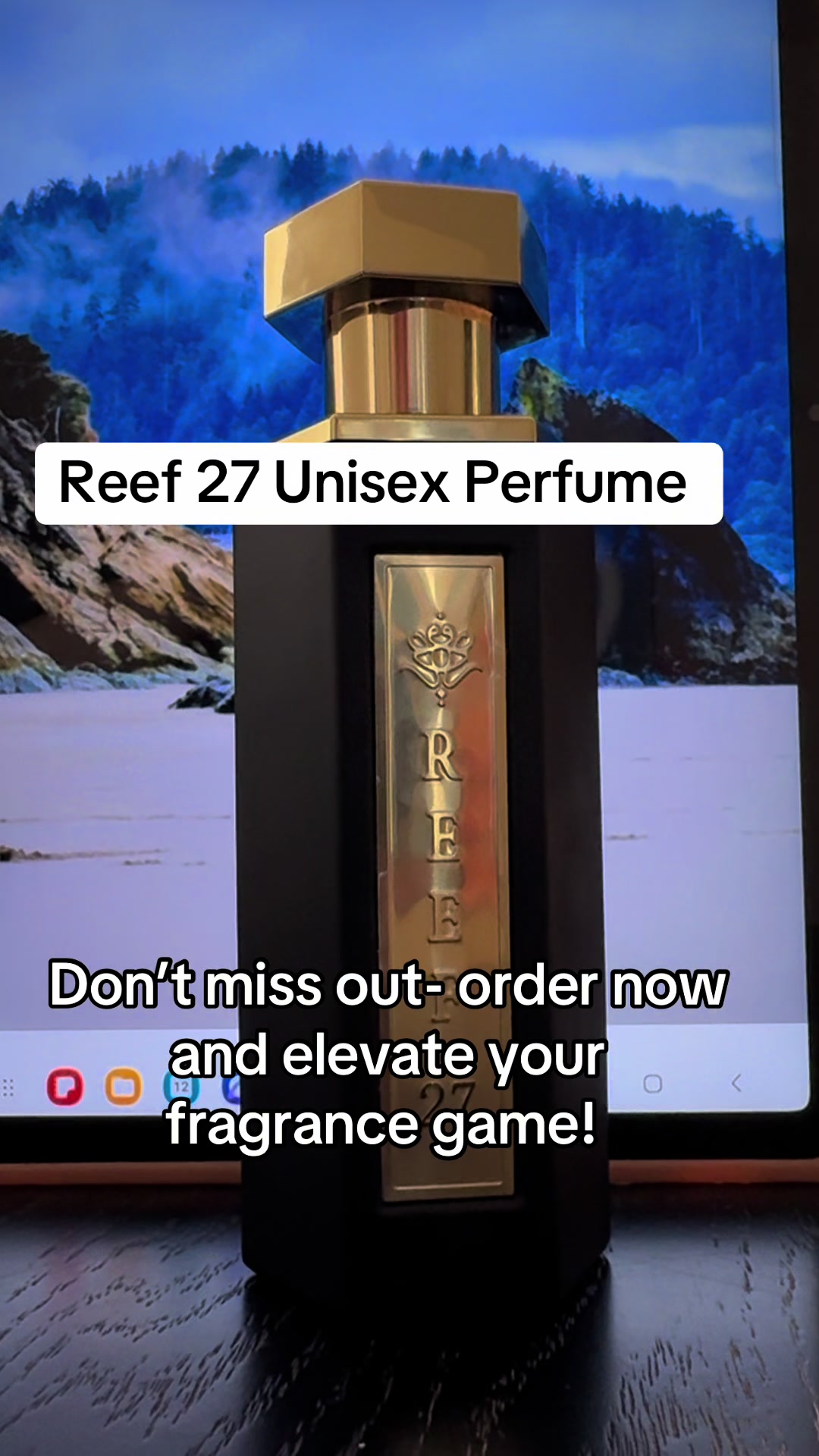 TikTok post by @vero.co2024 for Salsabeel Perfumes. Caption reads: Look no further than Reef 27! This masterpiece by....