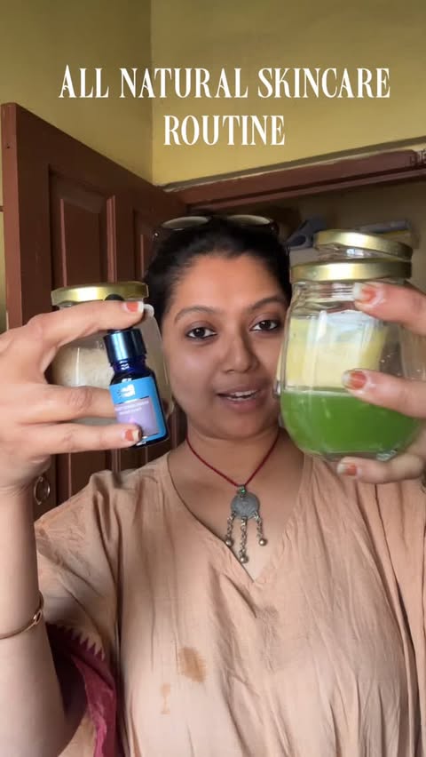 Instagram post by @thebongserenade for Blue Nectar. Caption reads: My 365 days natural skincare routine
Everything....