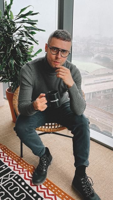 Instagram post by @skirmy for WeWork. Caption reads: [...] along the way... well, that would be @wework....