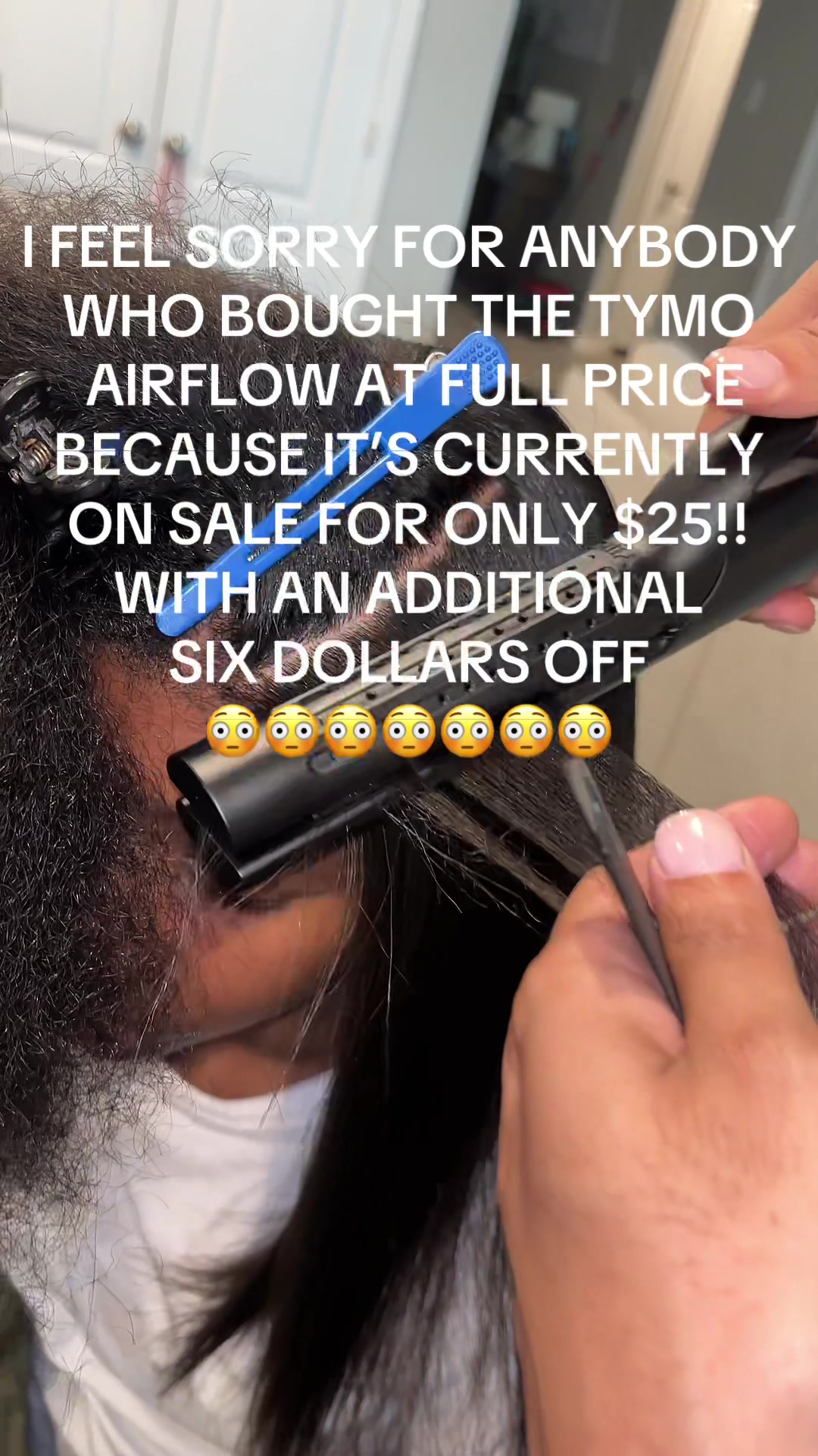 TikTok post by @jus_dane for TYMO Beauty. Caption reads: @TYMO BEAUTY US RESULTS DONT LIE TYMO IS [...].