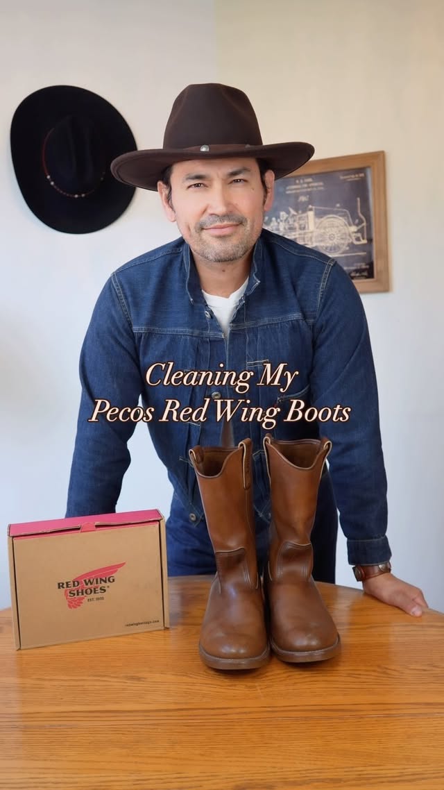 Instagram post by @deyvisvintagestyle for Red Wing Heritage. Caption reads: [...] Smooth-Finished Leather Care Kit by....