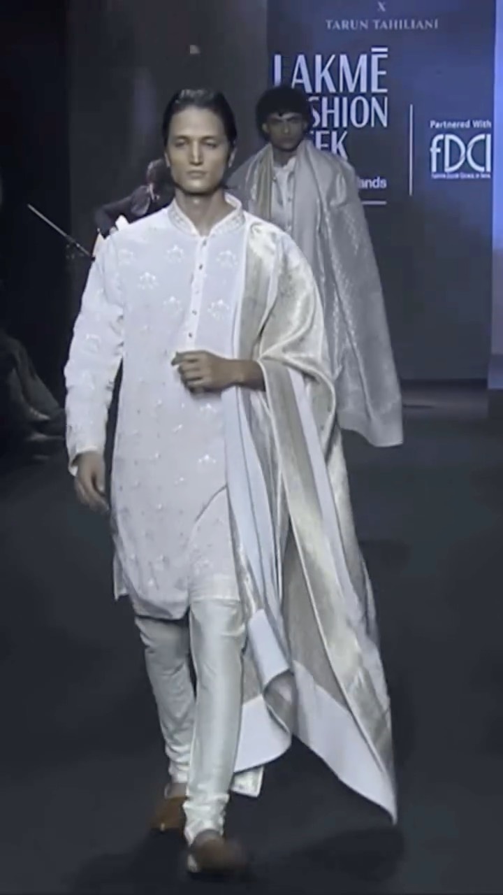 Instagram post by @raj.dobal_ for Tasva. Caption reads: [...] Fashion Week after 5 years Walking for....