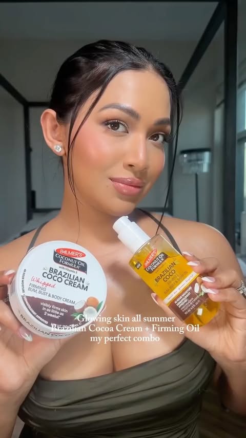 Instagram post by @p.bipasha for PALMERS. Caption reads: @palmers new favorite Brazilian Coco [...].