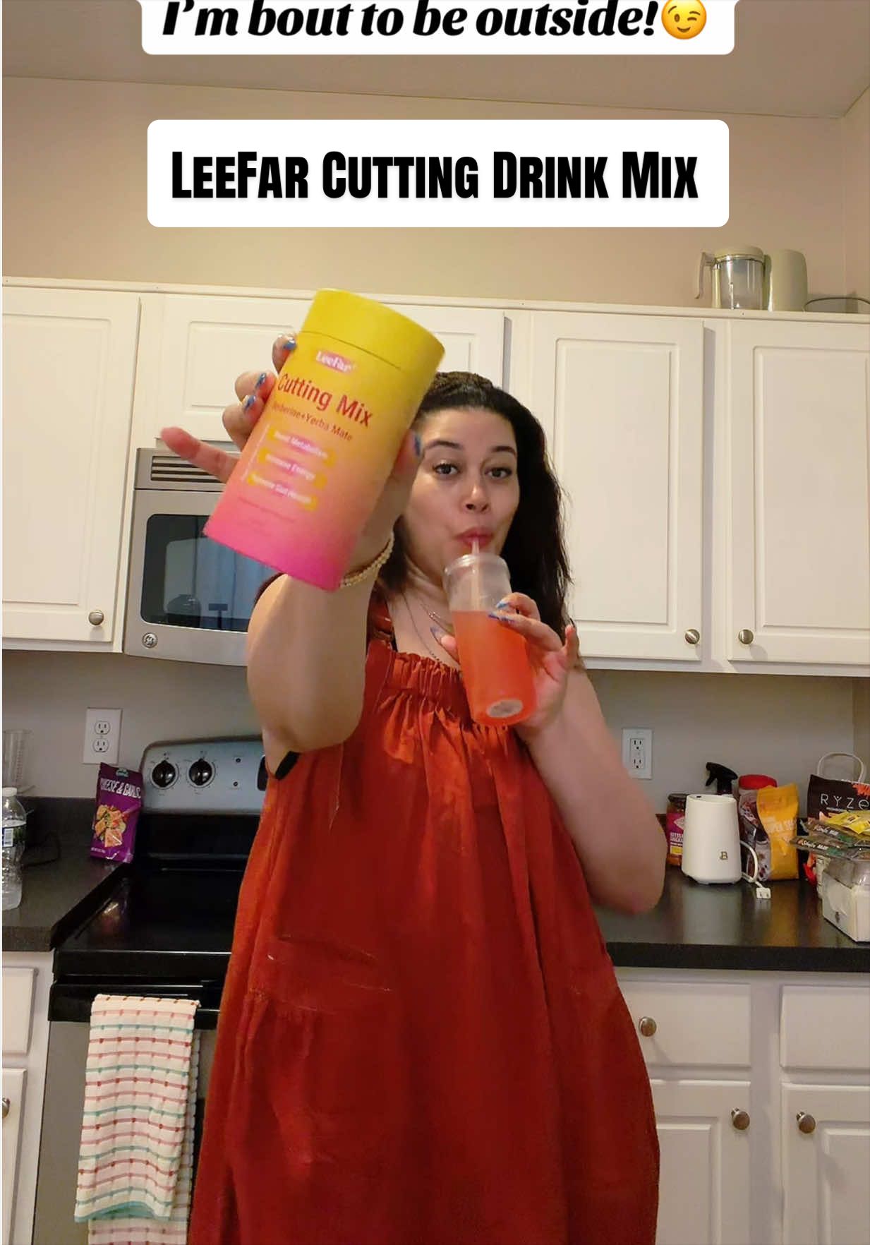 TikTok post by @iamadunniadebckup for Leefar US. Caption reads: [...] look! Taste like strawberry refresher!....