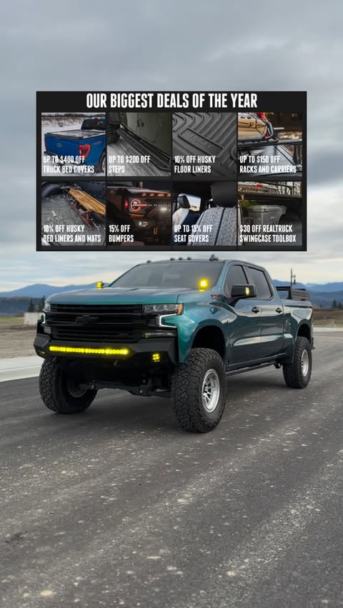 Instagram post by @purez71 for RealTruck. Caption reads: RealTruck’s Black Friday deals are live! It’s the....