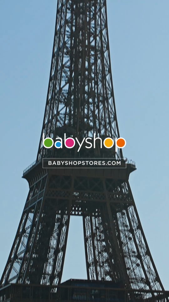 Instagram post by @gulfnews for Babyshop. Caption reads: A Paris story unfolds with....