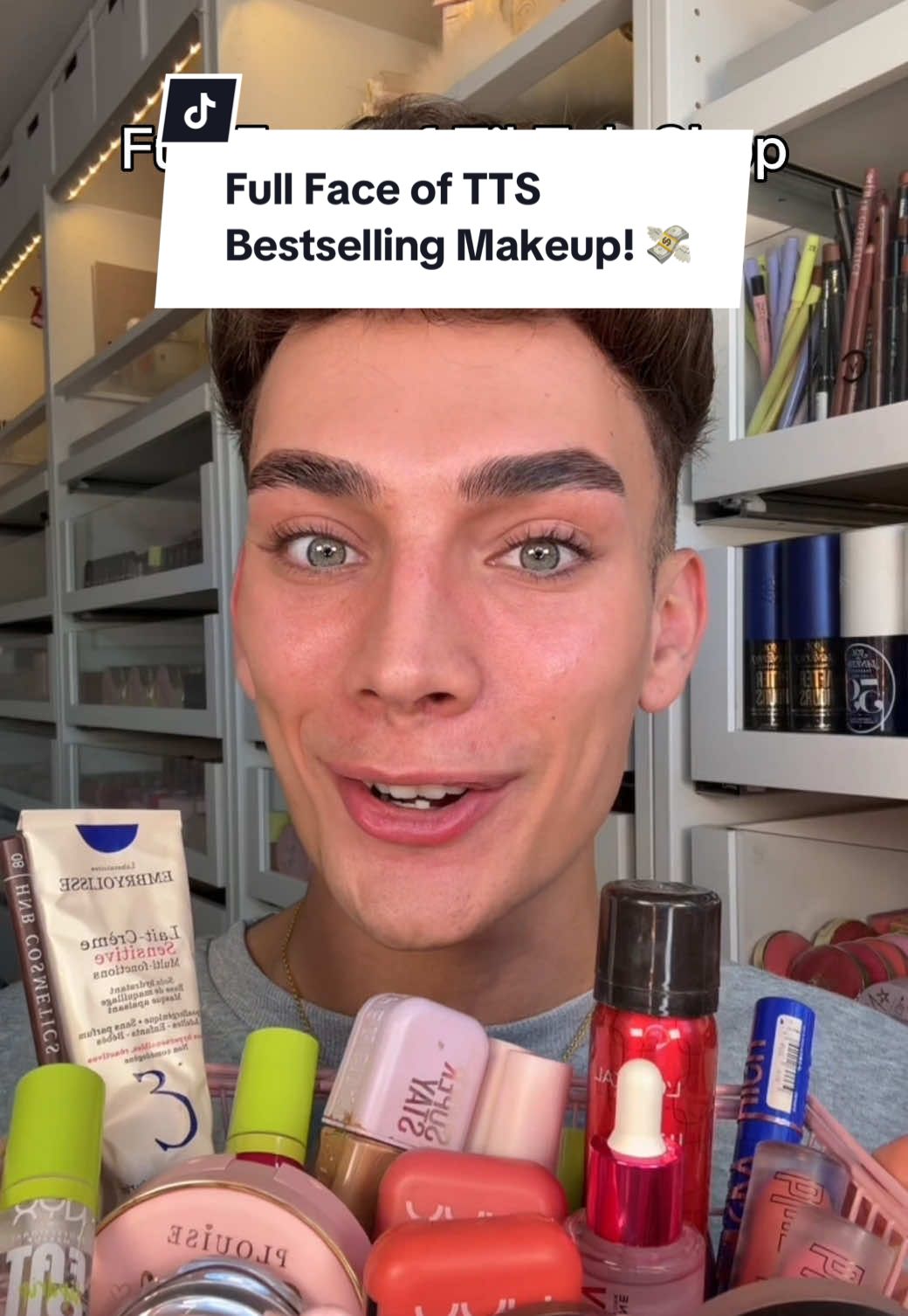TikTok post by @lucasrodgerss for Trigwell Cosmetics. Caption reads: have you tried any of these?? 👀  - @EmbryolisseUK....