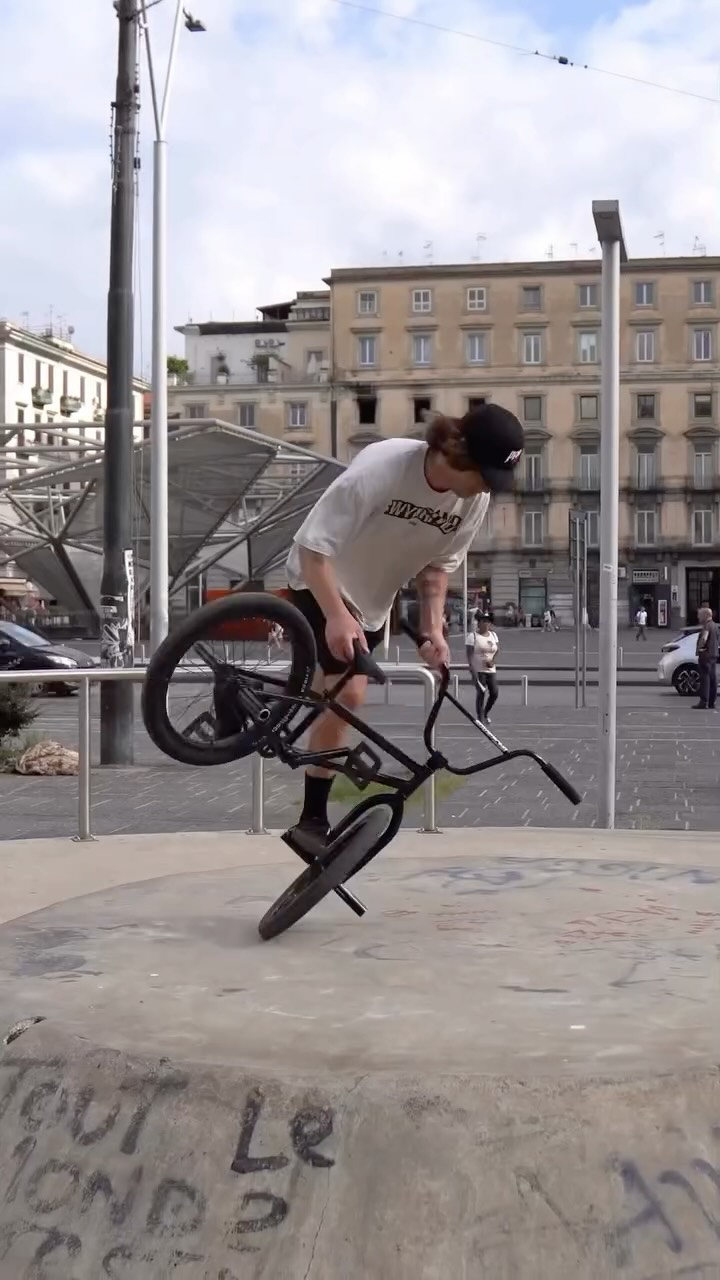 Instagram post by @alessandrocatalanobmx for SWYbrand. Caption reads: BMX Napoli.