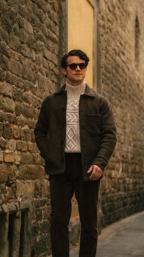 Instagram post by @adamgonon for Banana Republic. Caption reads: Thanks to my @bananarepublic turtleneck and....