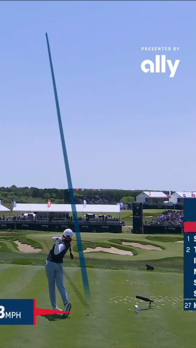Instagram post by @alinekrauter for Ally. Caption reads: Aline Krauter got THIS close to making an ace on....