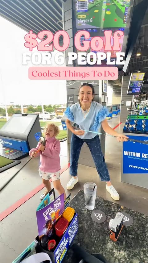 Instagram post by @breshell for Topgolf. Caption reads: [...] deals of the summer ⛳️💛 #ad // Okayyyy....