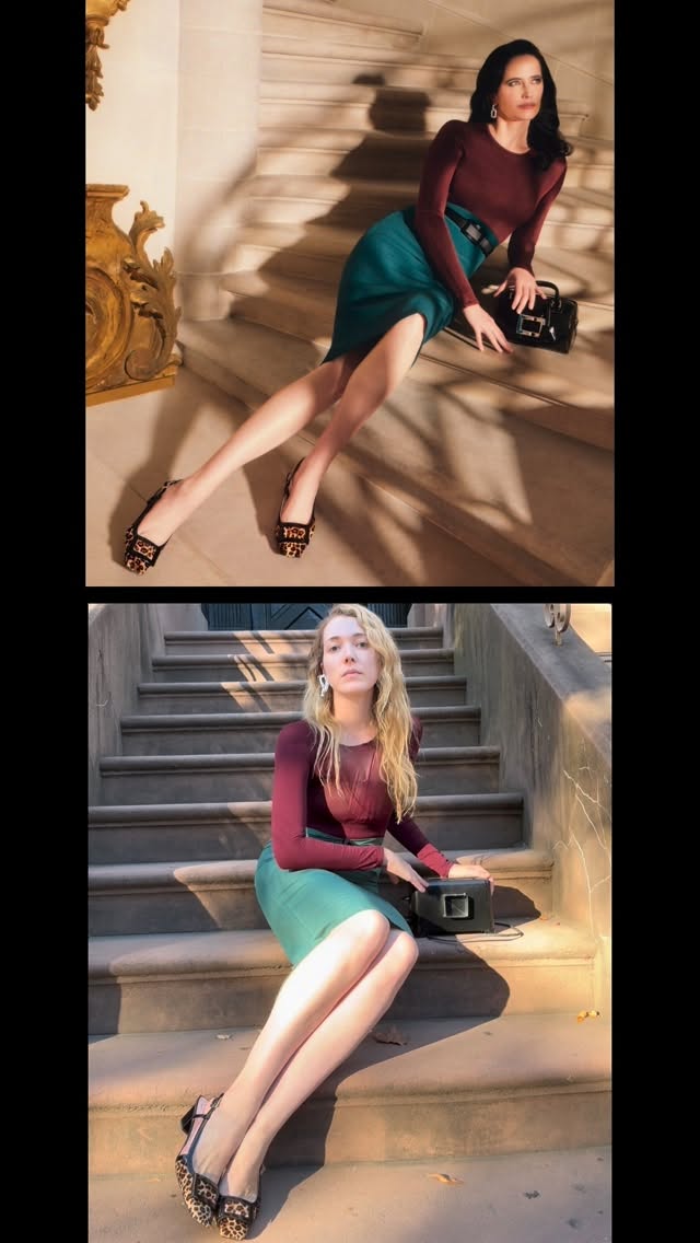 Instagram post by @angelicahicks for Roger Vivier. Caption reads: Stoop dupe @RogerVivier #RogerVivier....