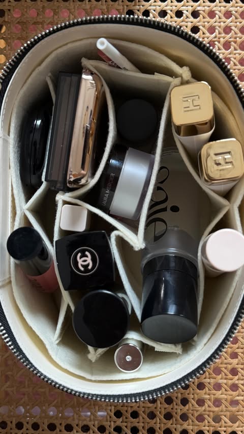 Instagram post by @theedwardpark for Hourglass Cosmetics. Caption reads: My updated daily makeup routine that feels like....