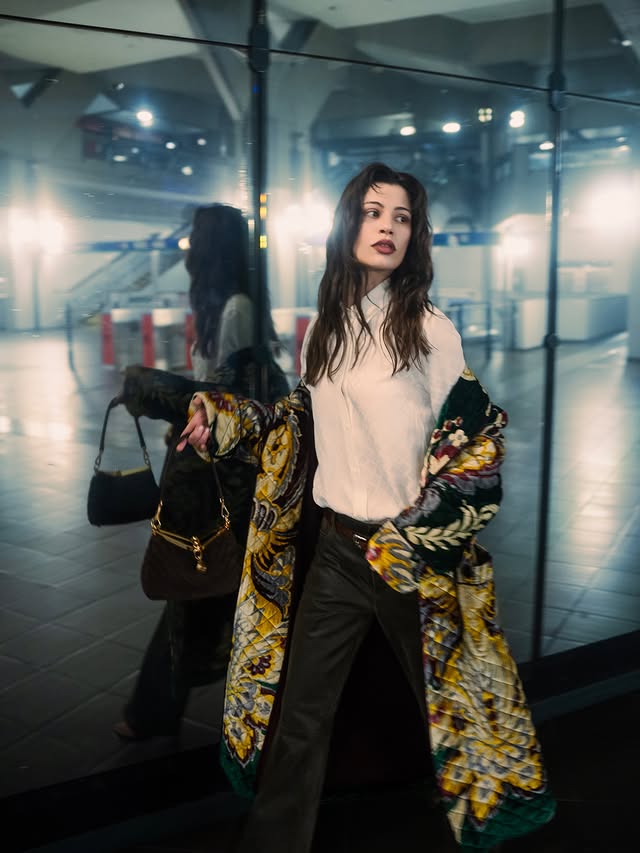 Instagram post by an influencer for ETRO. Caption reads: Underground in @etro after the women’s fw 26/27....