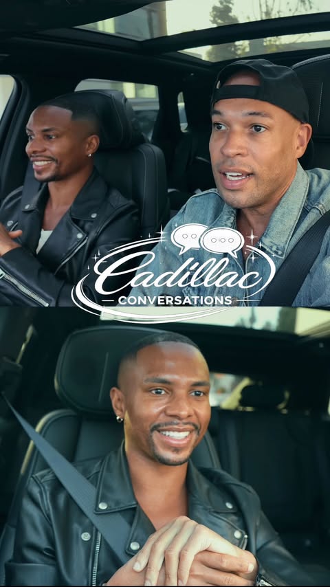 Instagram post by @just.denver for Cadillac. Caption reads: Cadillac Conversations with Jontá & Denver — [...].
