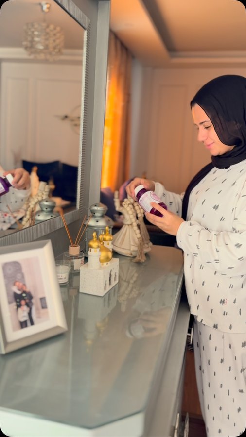 Instagram post by @nouranelnokaly for dermactive. Caption reads: [...] solved with Tricho-Act Gummies 💖✨....