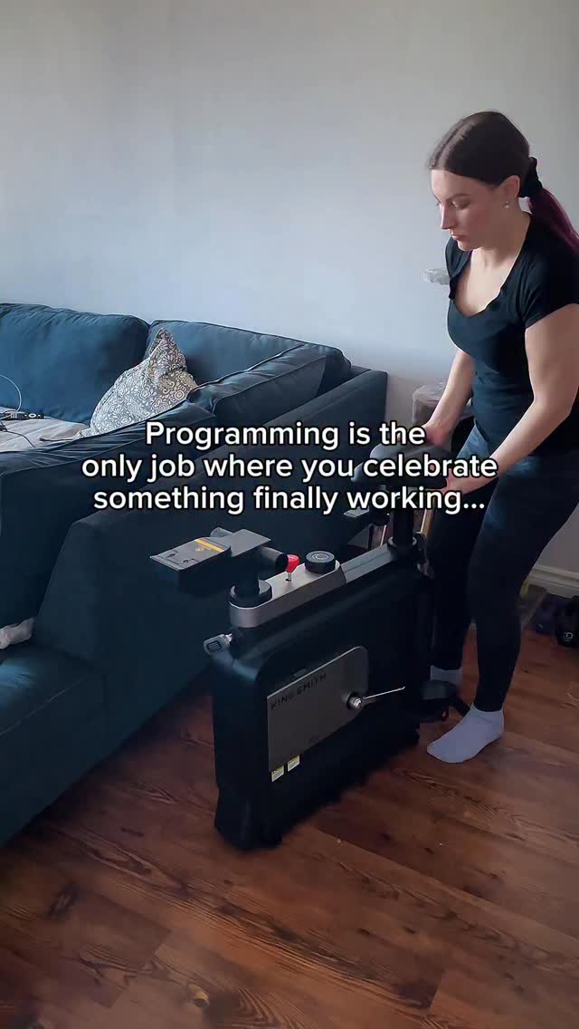 Instagram post by @diariesofacodegirl for WalkingPad. Caption reads: On a better note how cool is W1B Desk Bike by....