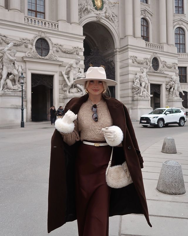 Instagram post by @sosazerafa for Promod. Caption reads: From Vienna, with love 🤎 (save this for inspo) ✨....