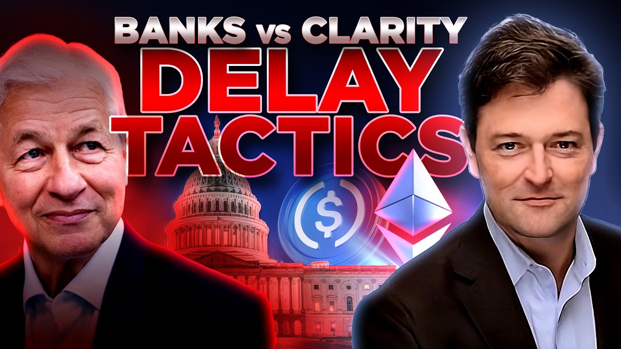 YouTube post by @PaulBarronNetwork for Zebra Print. Caption reads: Banks vs CLARITY Stall Tactics⚖️Consensys Lawyer....