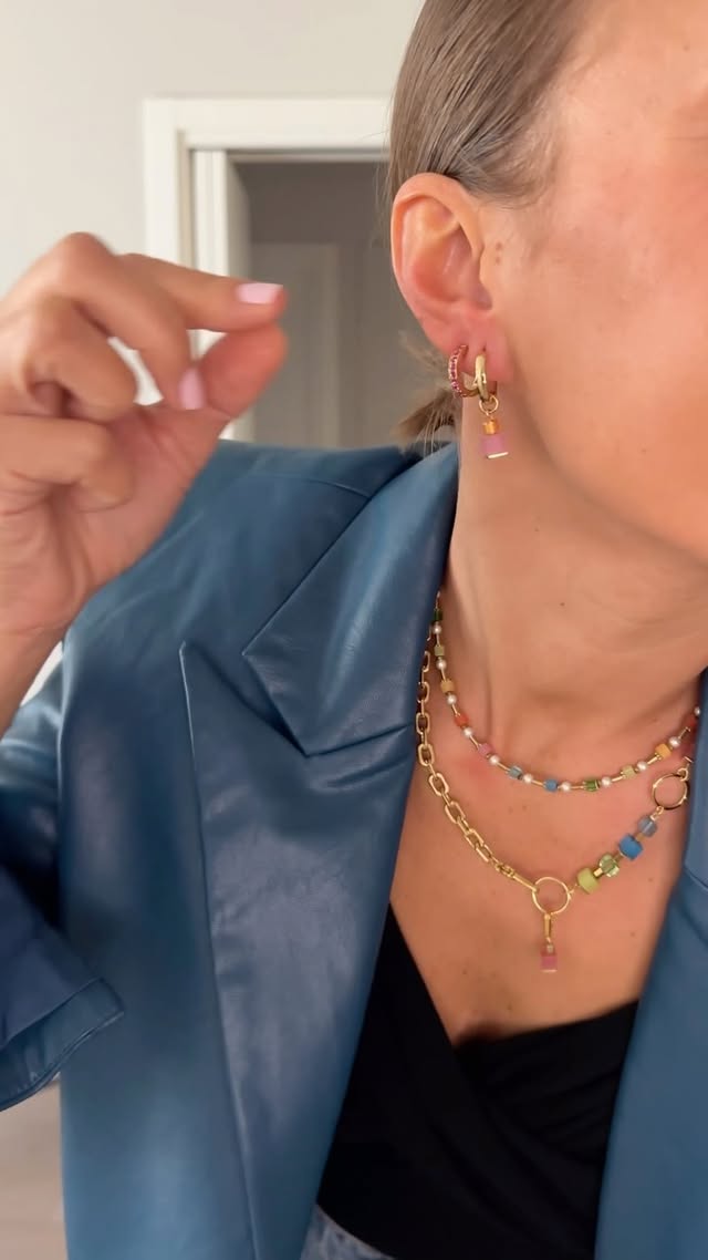 Instagram post by @cristinasurdu for COEUR DE LION Jewellery. Caption reads: 1 or 2 for #Easter? Wearing....