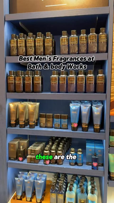 Instagram post by @fragranceknowledge for Bath & Body Works. Caption reads: Best men’s fragrances at Bath & body Works....