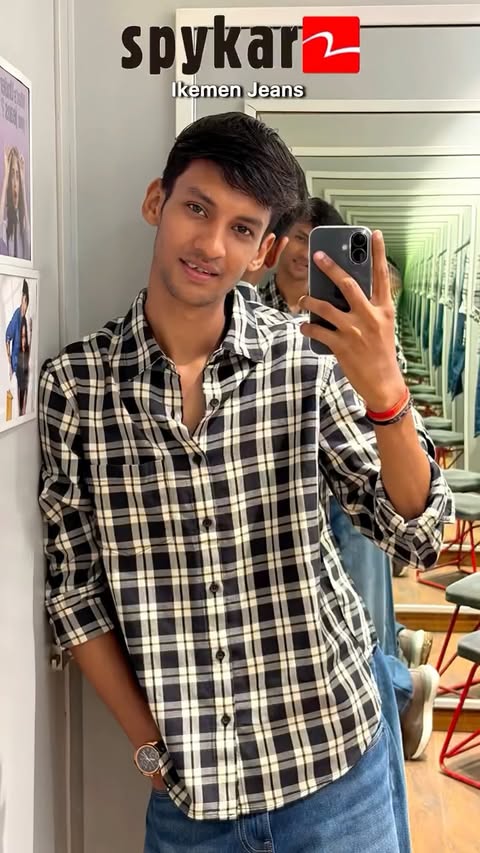 Instagram post by @aadi_nawabi for SPYKAR. Caption reads: Tried the Spykar Ikemen Jeans 🔥 And honestly the....