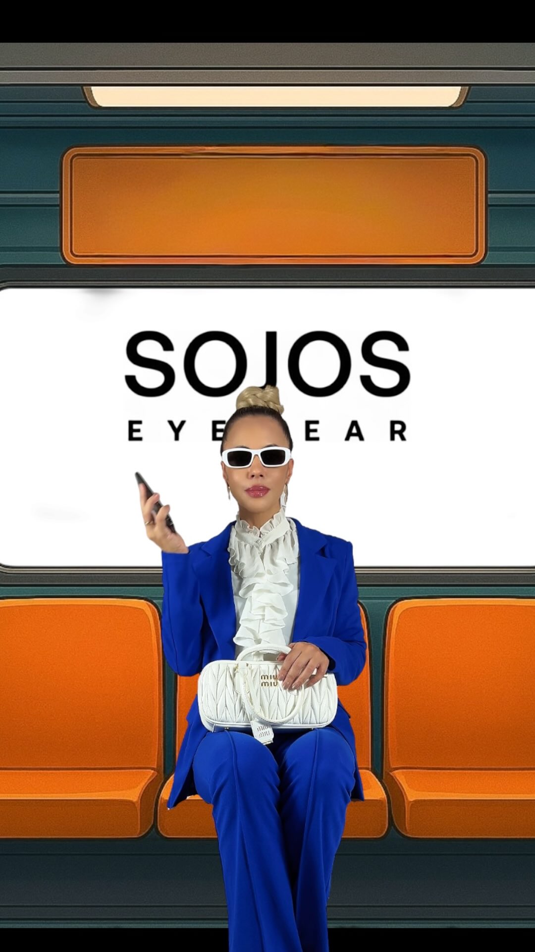 Instagram post by @suzy_edward for SOJOS VISION. Caption reads: 🕶️Ⓜ️Next Station @sojosvision 
Subway time 😆....