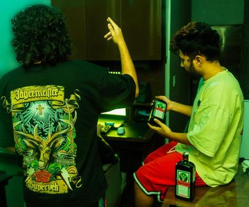 Instagram post by @seedhemaut for Jägermeister India. Caption reads: Got Jäger for the lunch break....