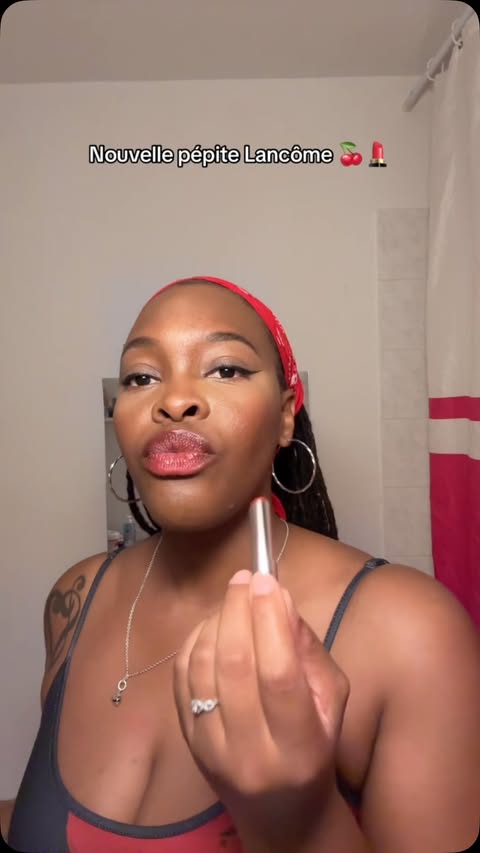 Instagram post by @caramiielle for Beauty Crew. Caption reads: #lorealistarfrverycherry #lancomemakeup....