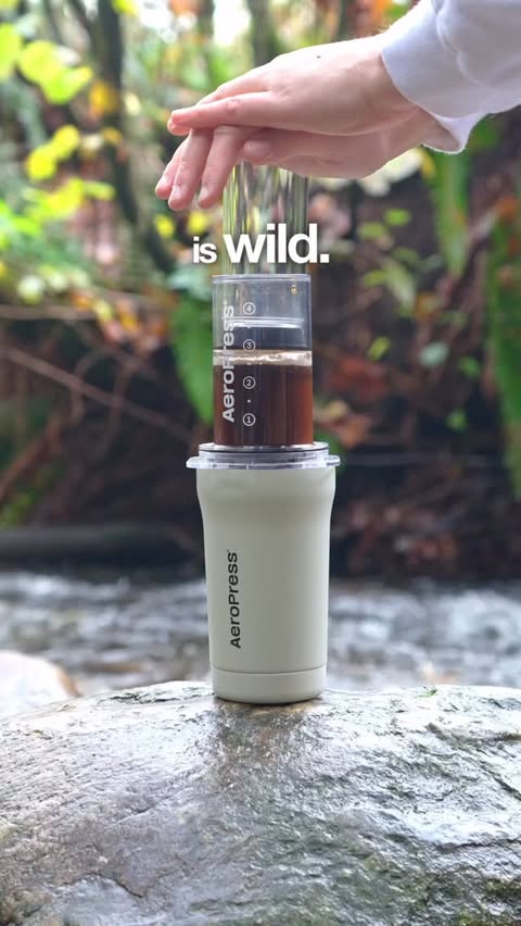 Instagram post by @lizhappybeans for AeroPress. Caption reads: I’ve been brewing with the @aeropress Go Plus....