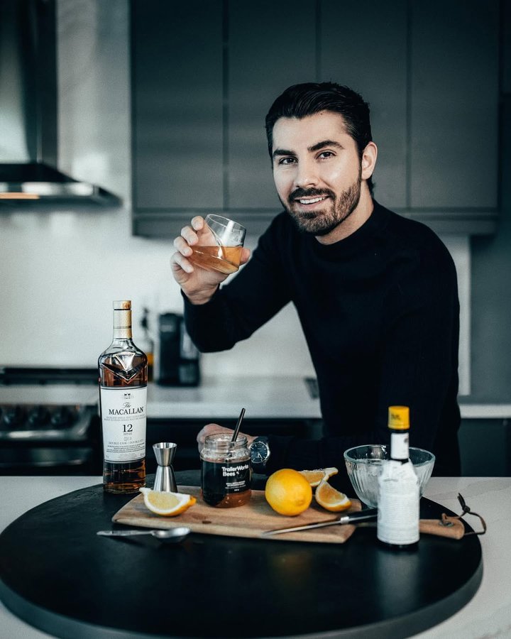 Instagram post by @alenpalander for Men's Fashion & Style. Caption reads: 🥃 The distinct nature of @TheMacallanCanada....
