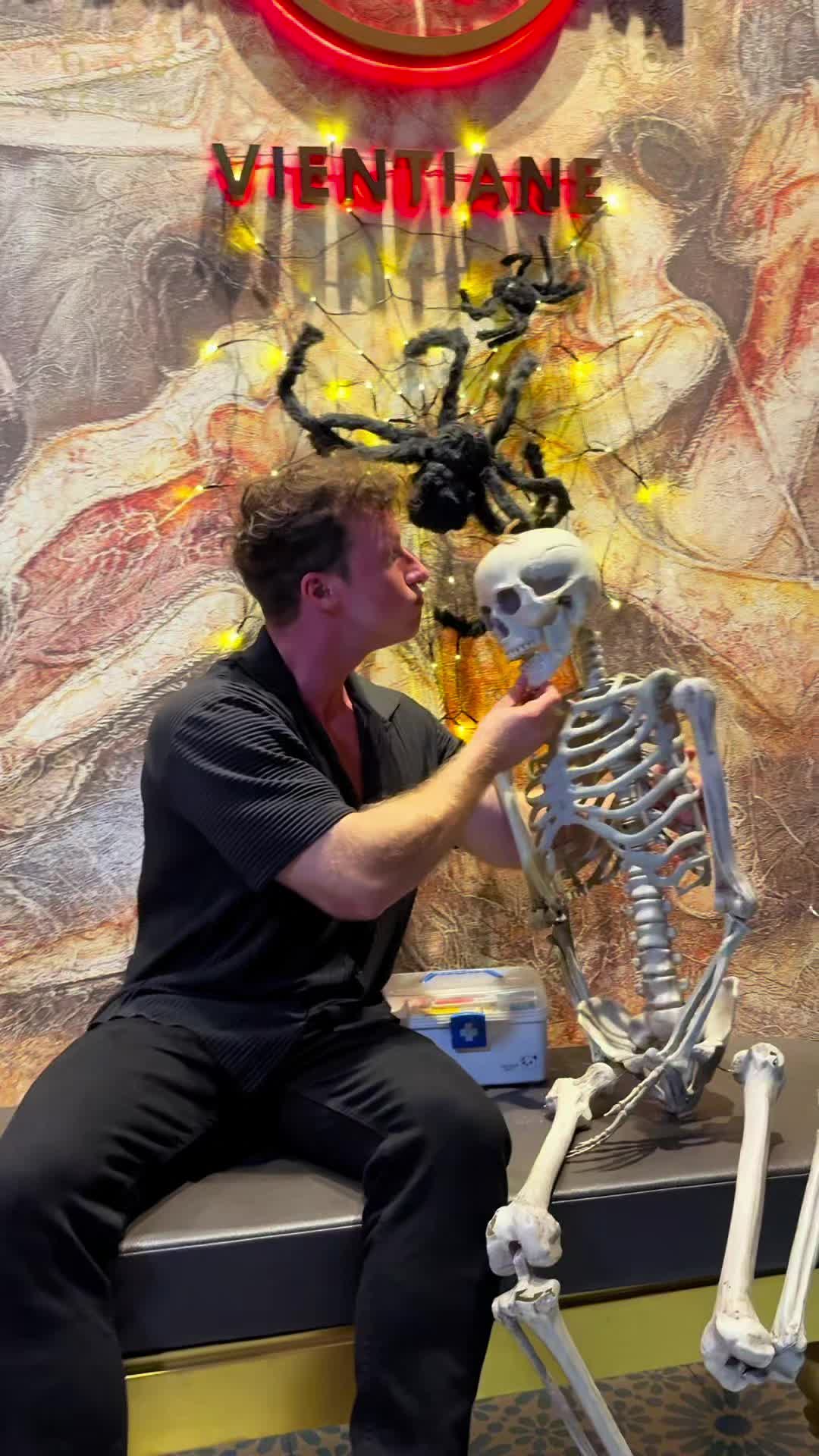 TikTok post by @david.michelangelo_ for Hard Rock Cafe. Caption reads: Rocking the night in true Hard Rock style 🎸✨ From....